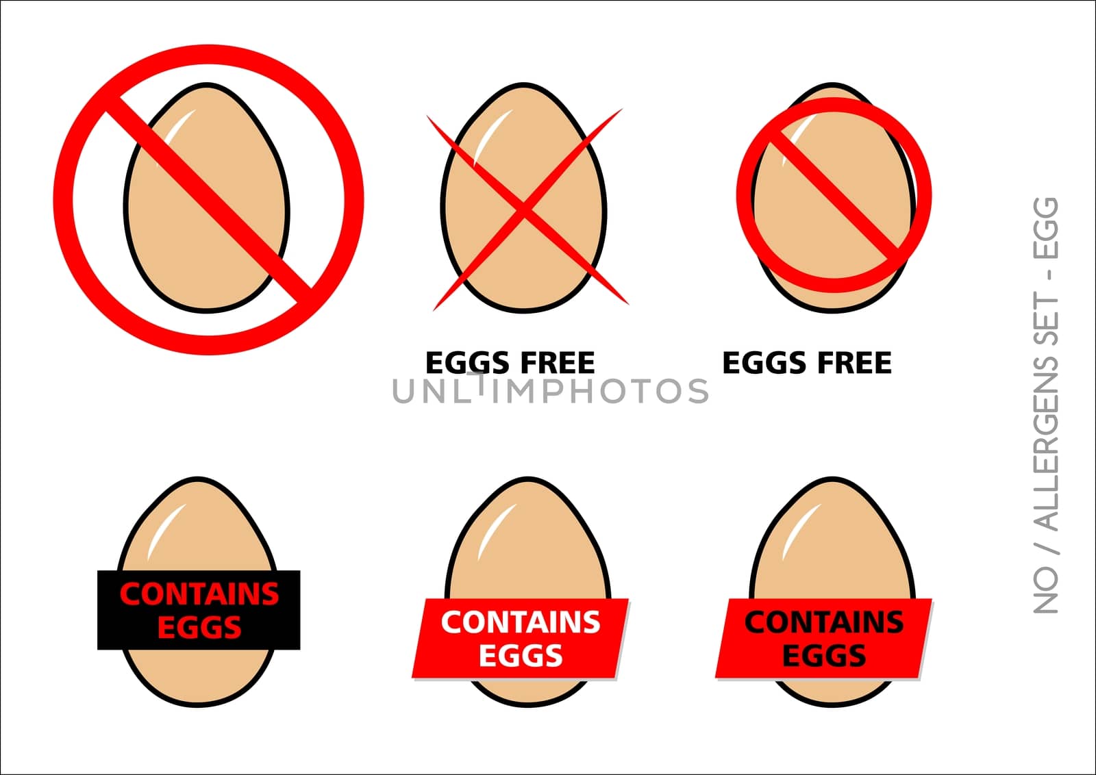 Eggs Free Symbols on white background