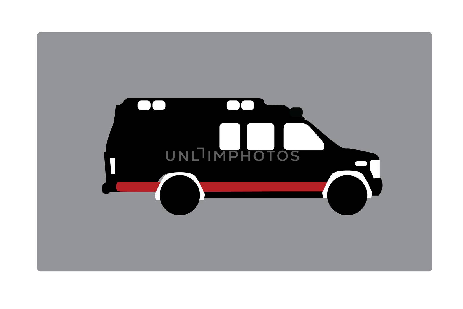 ambulance on white