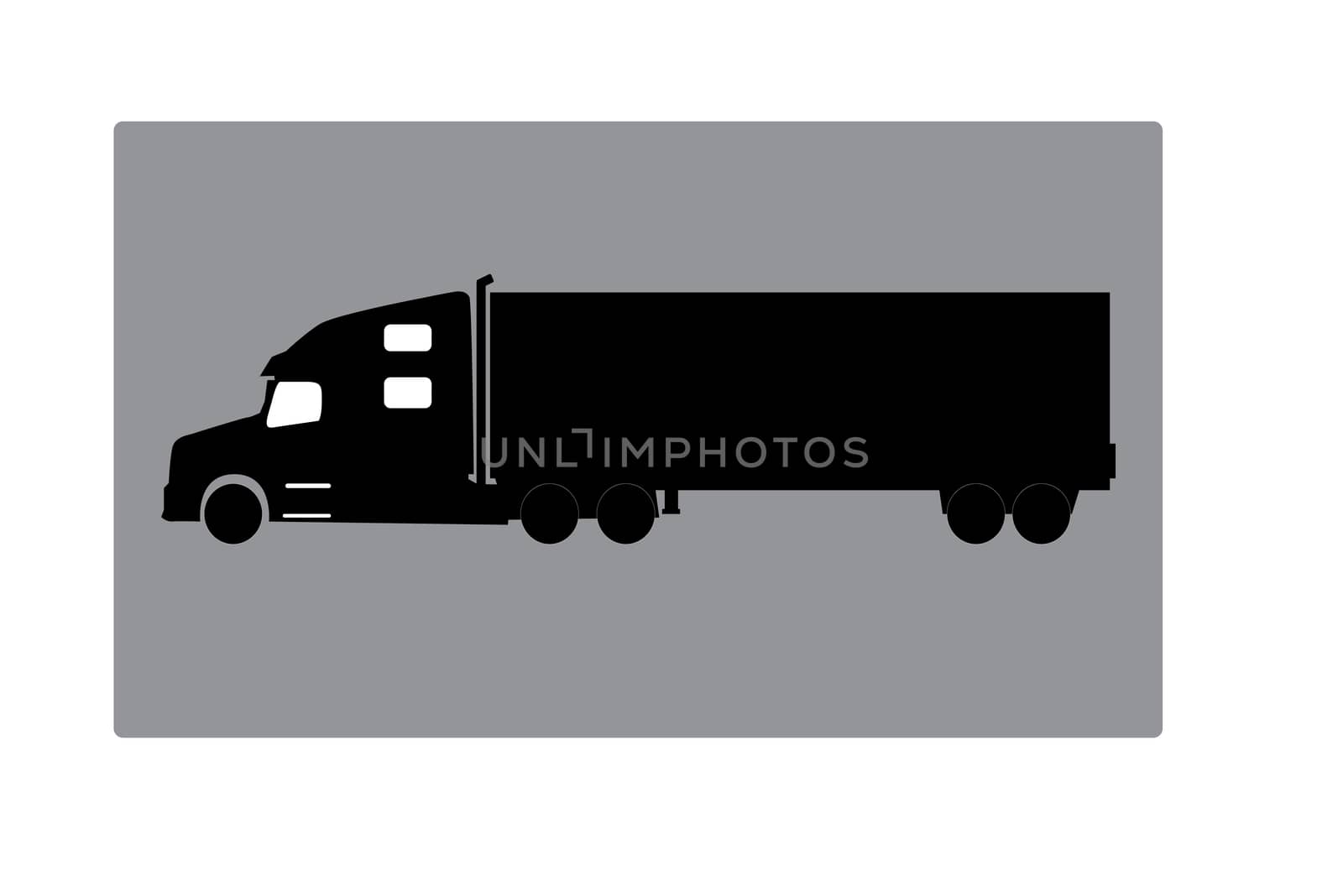 big truck black on white by compuinfoto