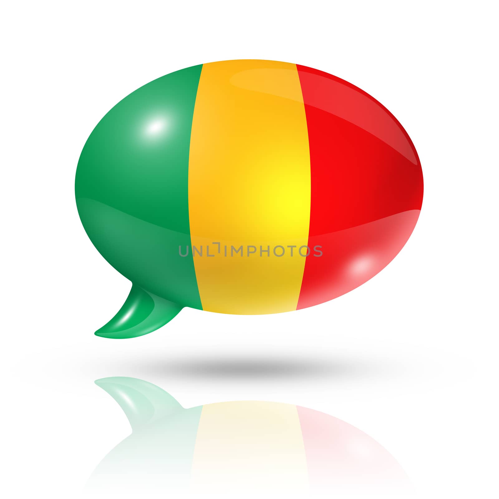 Malian flag speech bubble by daboost