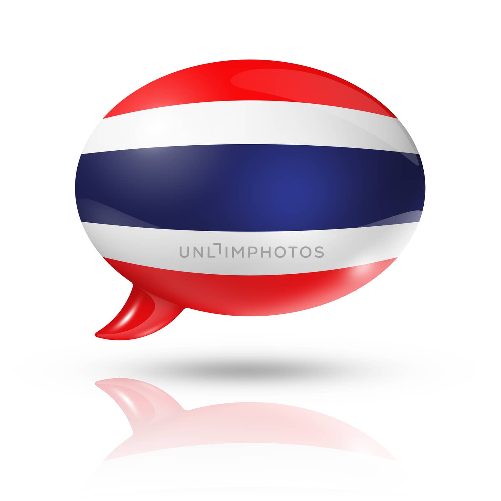 Thai flag speech bubble by daboost