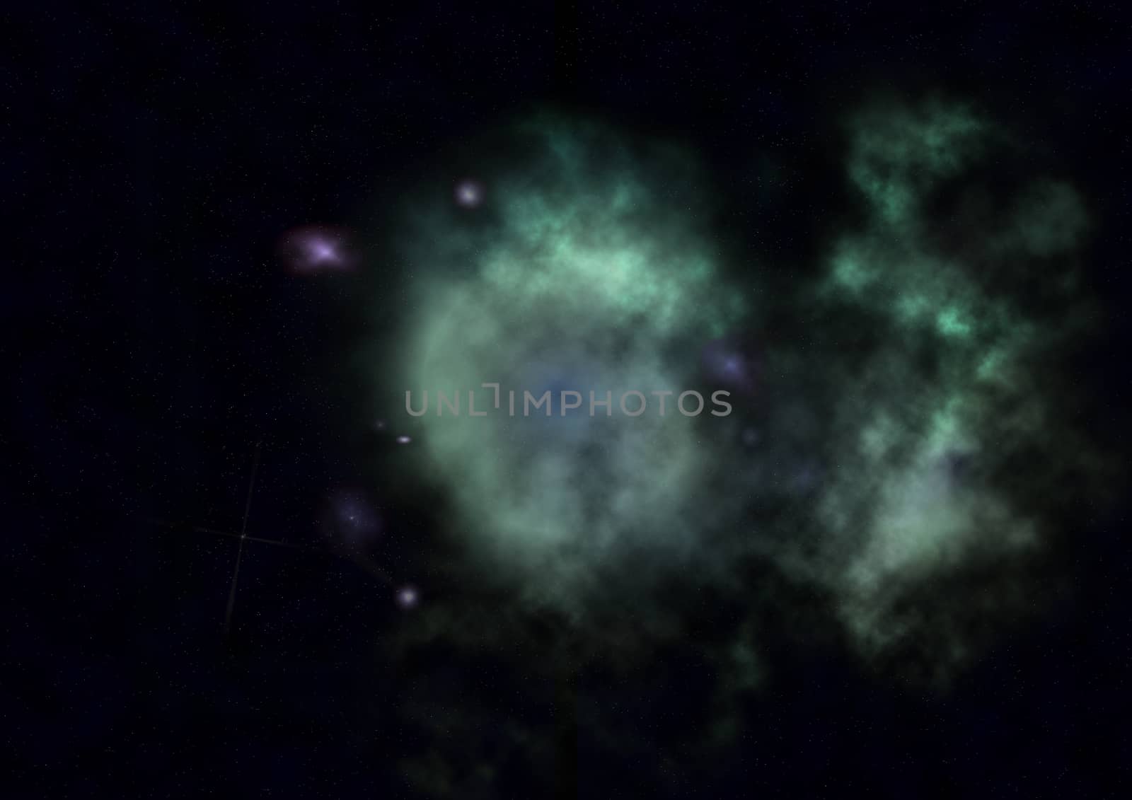 Far being shone nebula and star field against space. "Elements of this image furnished by NASA".