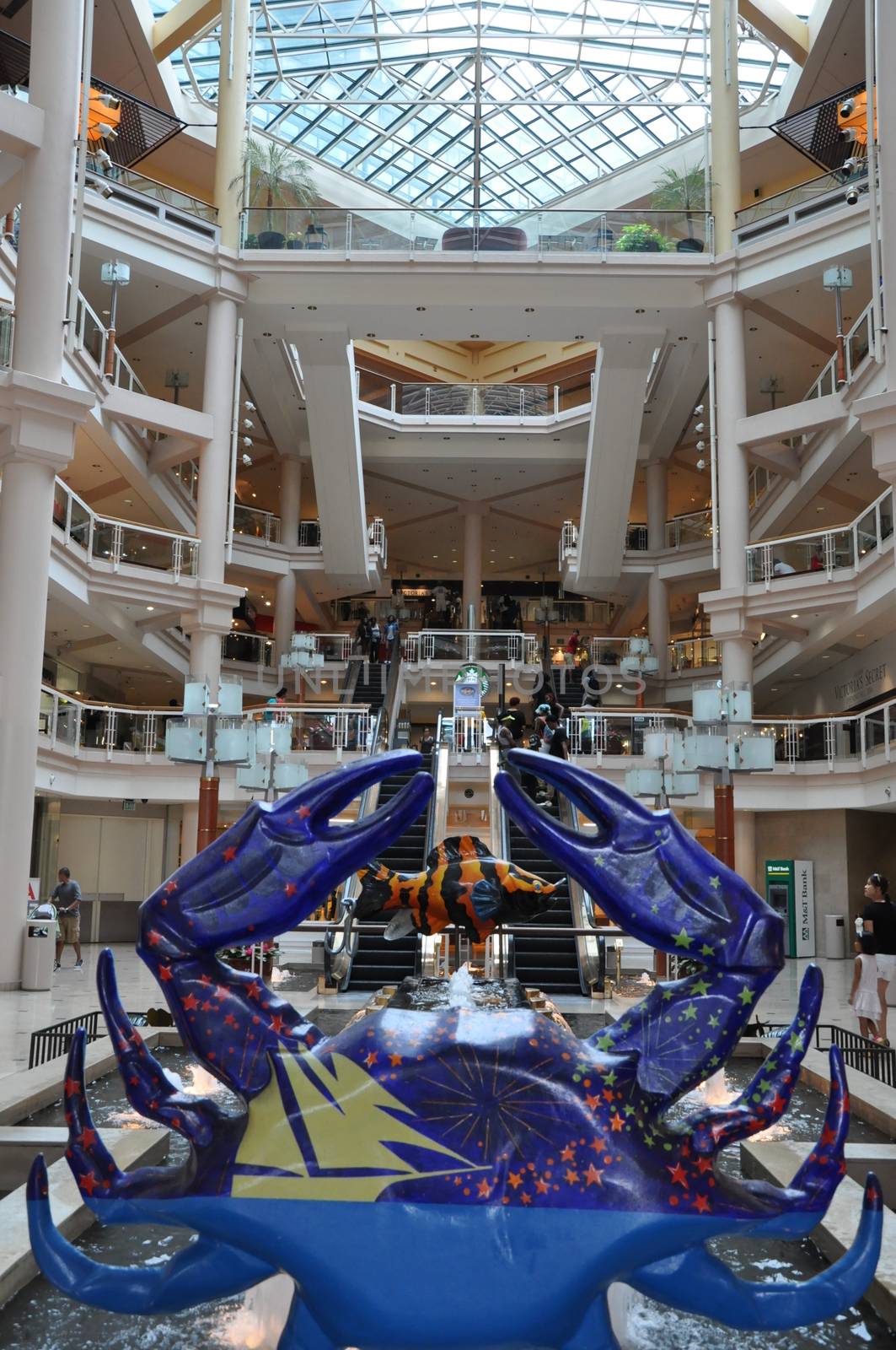 The interior of The Gallery at Harborplace in Baltimore, Maryland