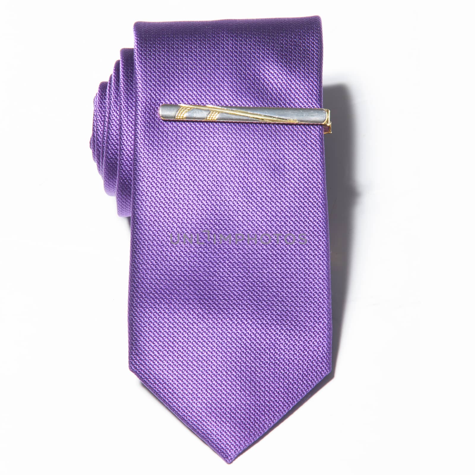 purple tie on a white background by sarymsakov