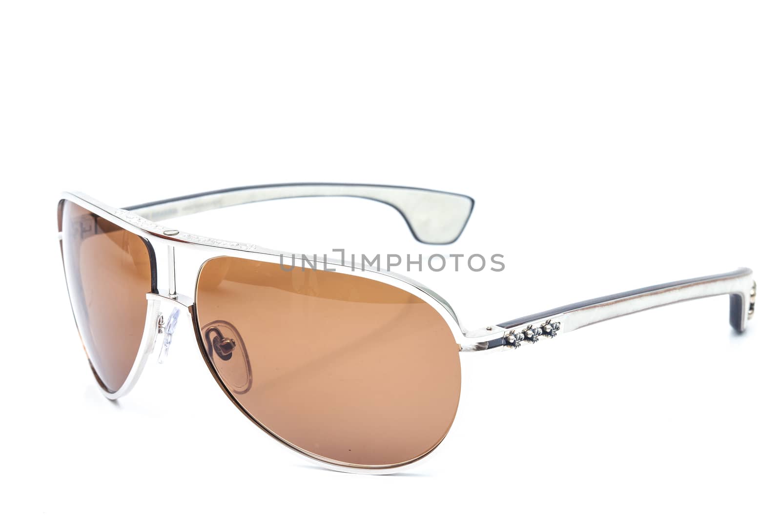 Modern fashion Sunglasses against a white background