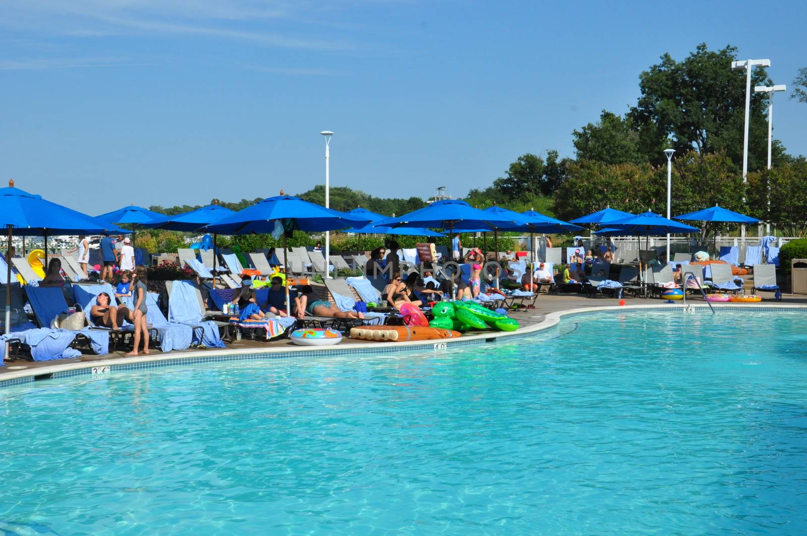 Poolside fun at the Hyatt Regency Chesapeake Bay resort in Cambridge, Maryland