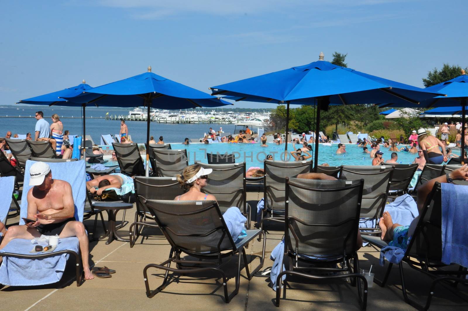 Poolside fun at the Hyatt Regency Chesapeake Bay resort in Cambridge, Maryland