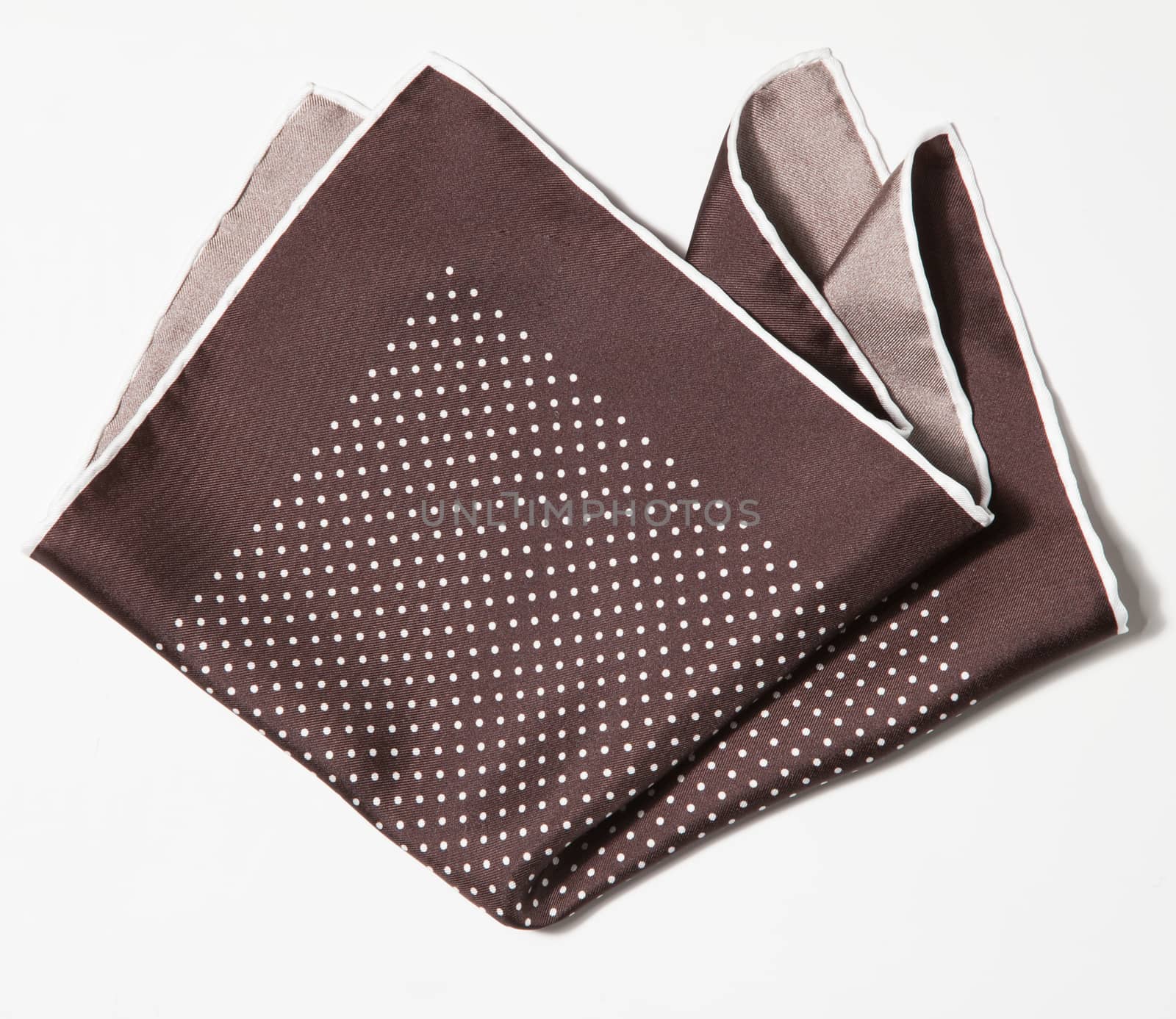 Cotton squared brown handkerchief by sarymsakov