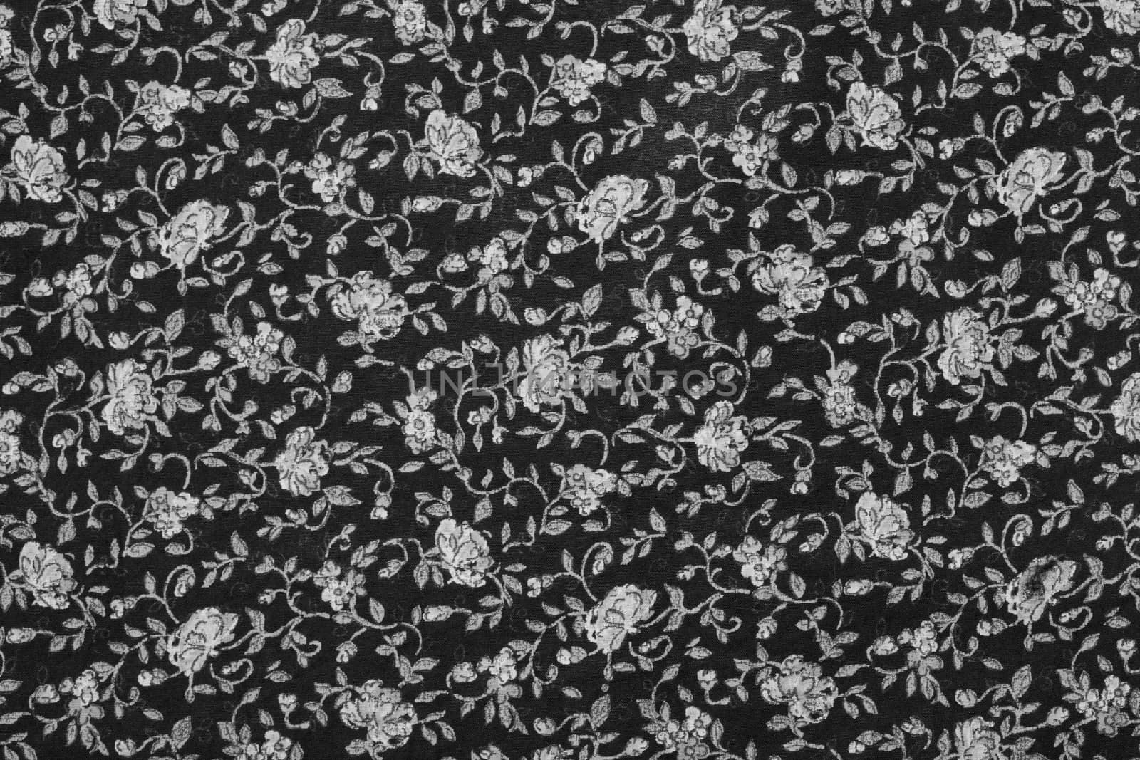 abstract geometric black and white print on fabric by sarymsakov