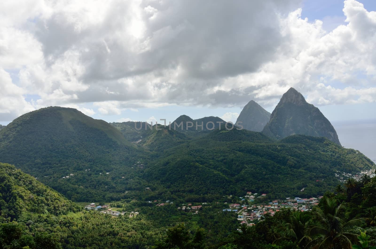 Soufreire and the pitons st lucia