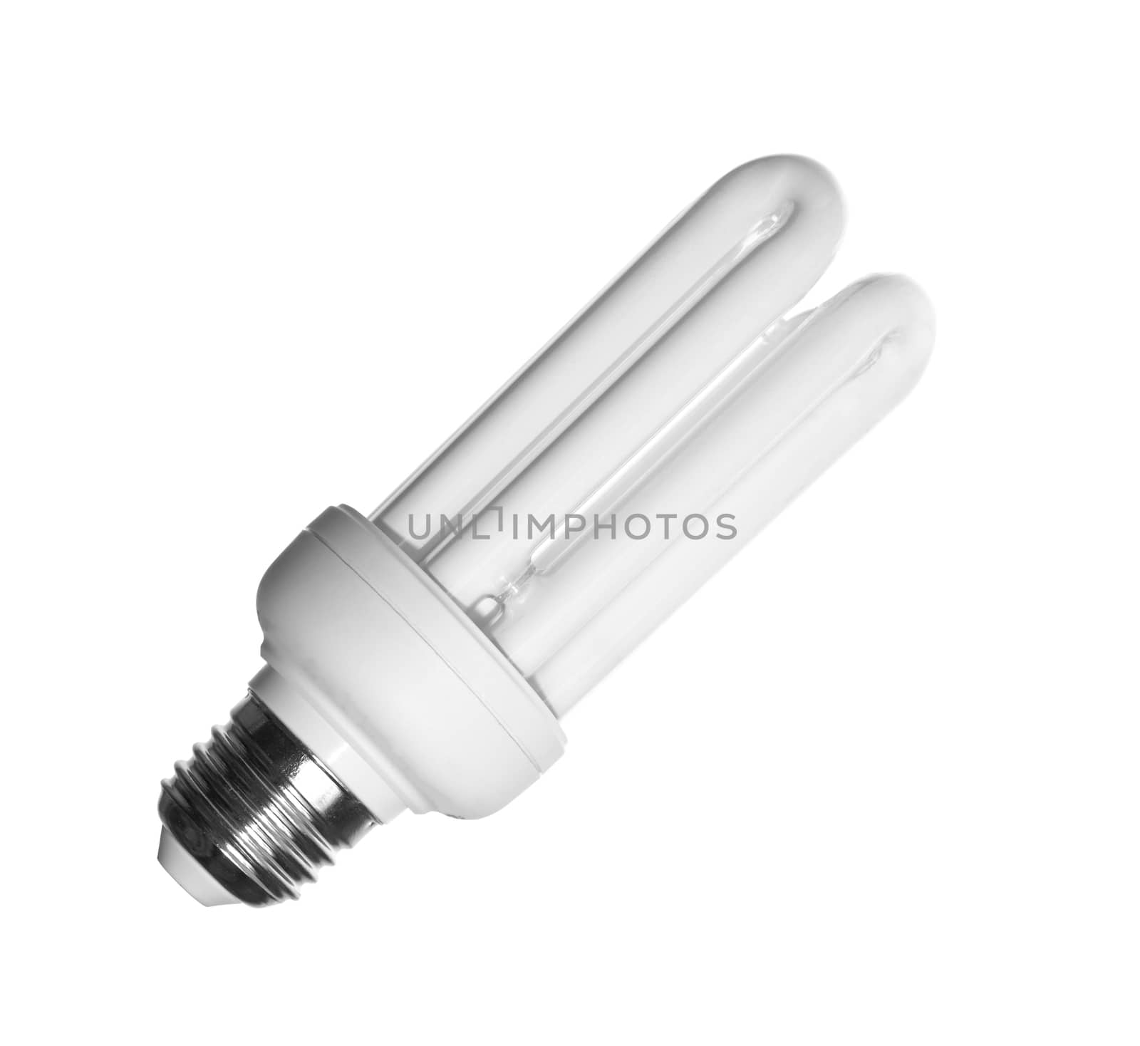 Energy saving light bulb isolated on white background