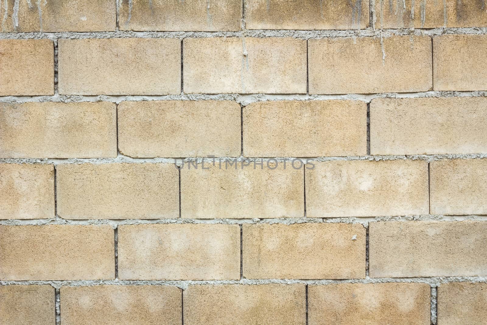 Hollow brick wall with grunge texture, background