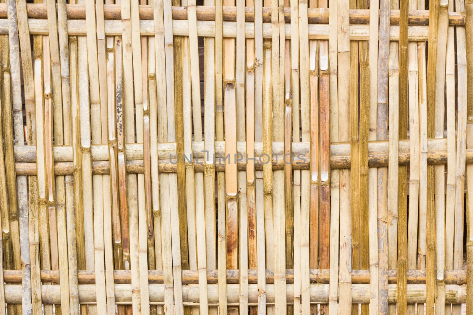 Bamboo fences in rural areas, horizontal background