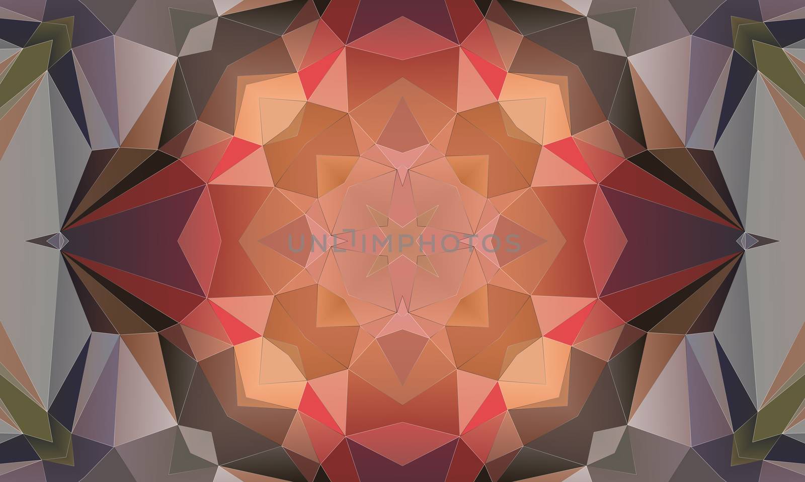 abstract kaleidoscopic pattern, colorful floral background