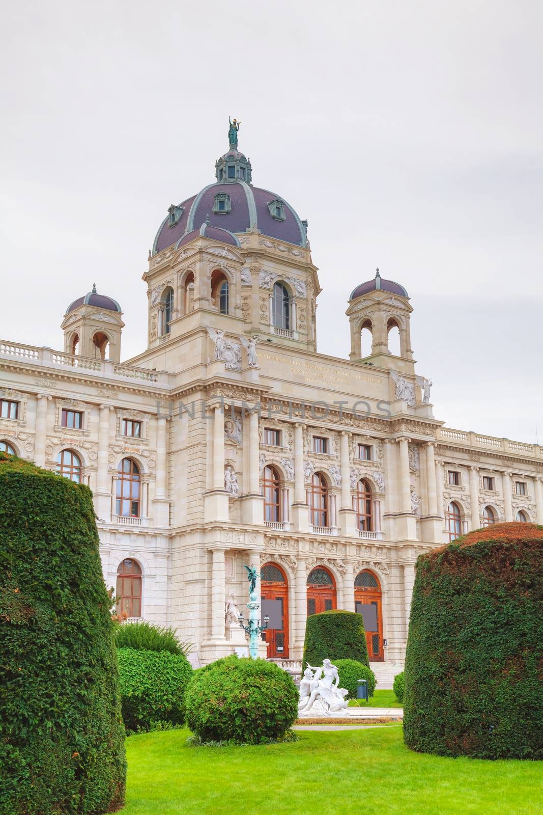 Museum of Natural History in Vienna, Austria in the evening
