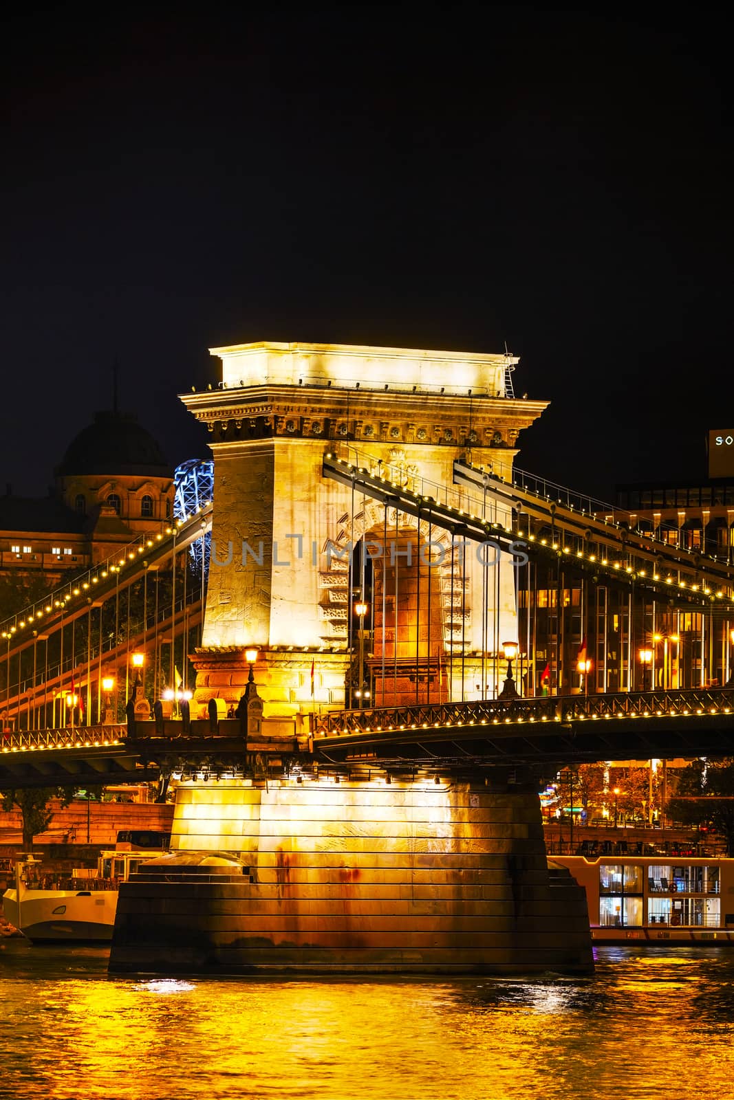 The Szechenyi Chain Bridge in Budapest by AndreyKr