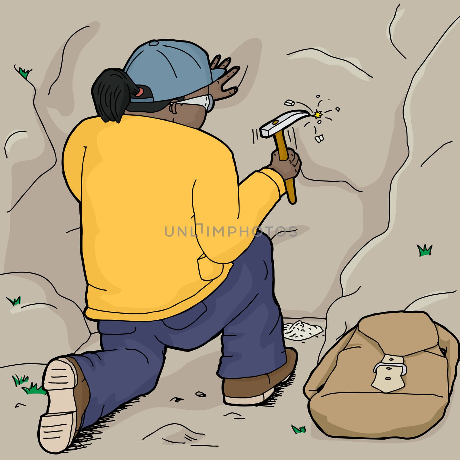 Geologist Getting Samples by TheBlackRhino