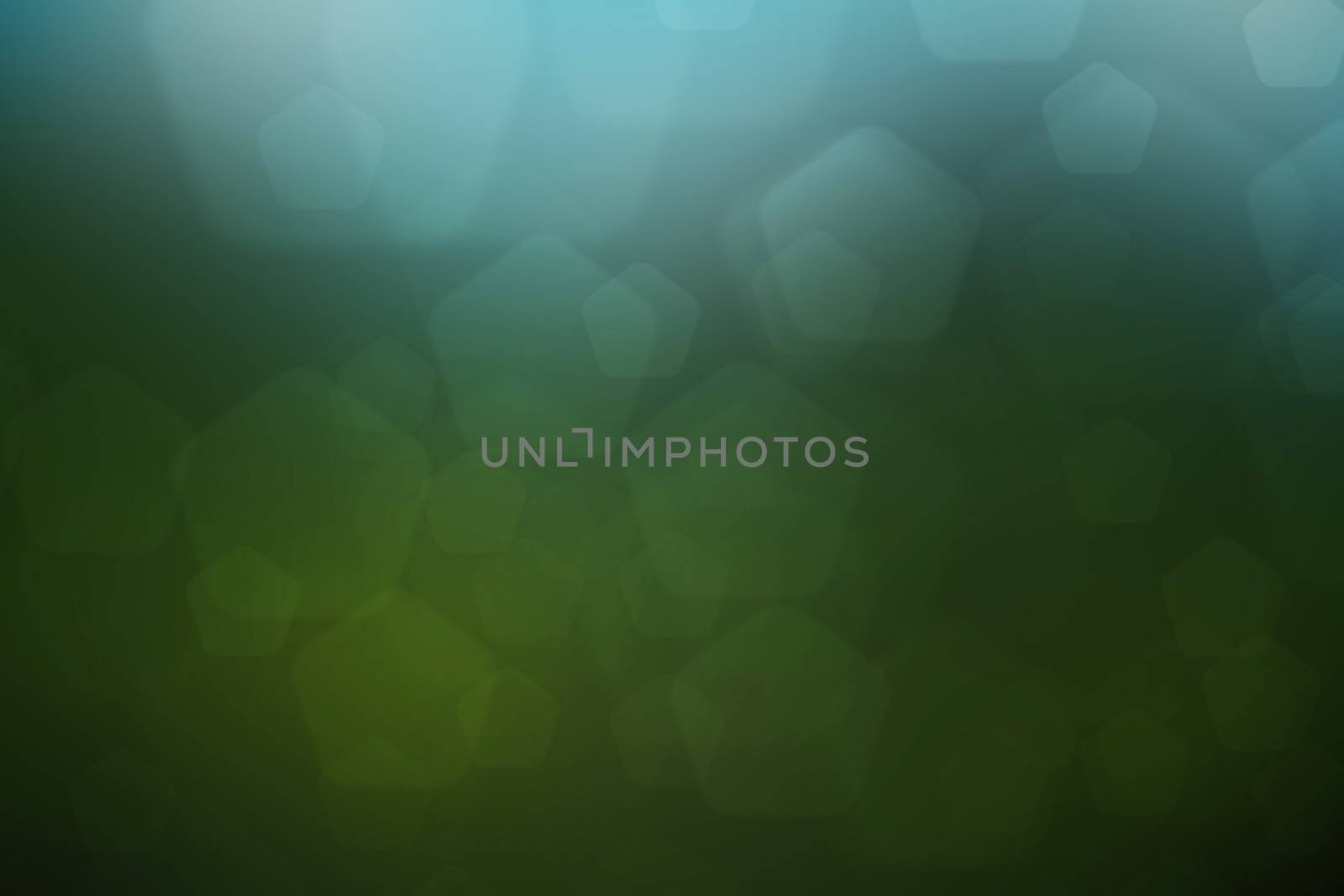 abstract green nature background, pentagon bokeh