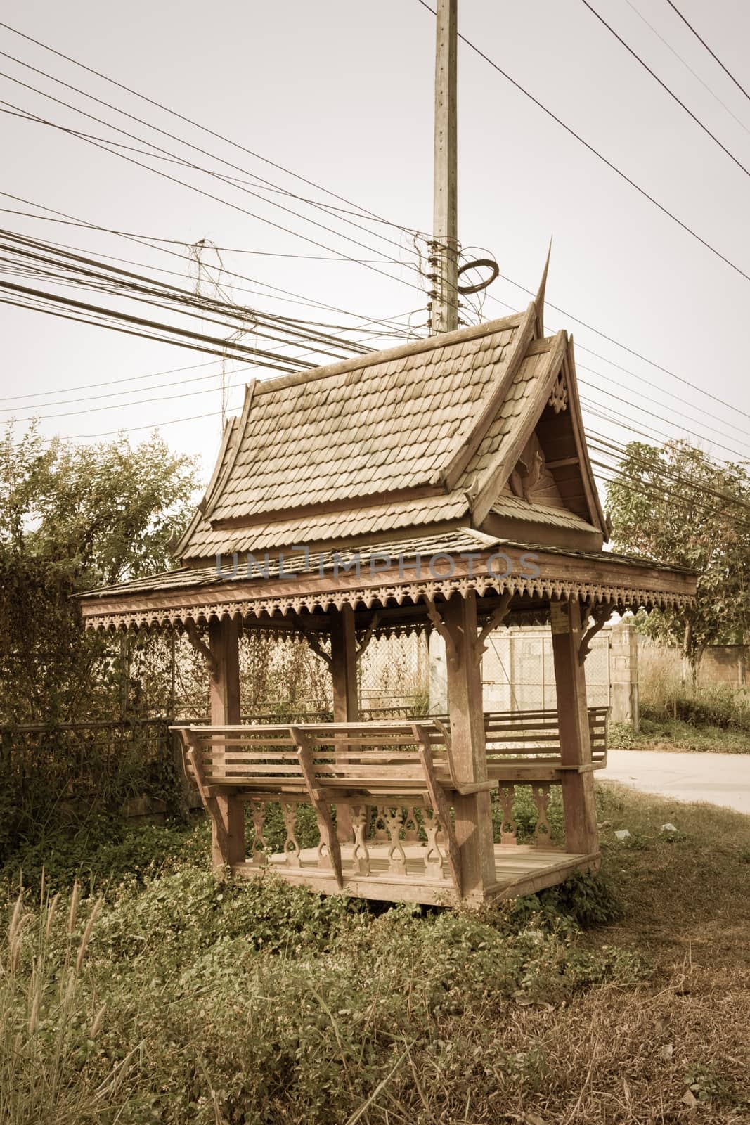 Thai style pavilion with vintage filter by a3701027
