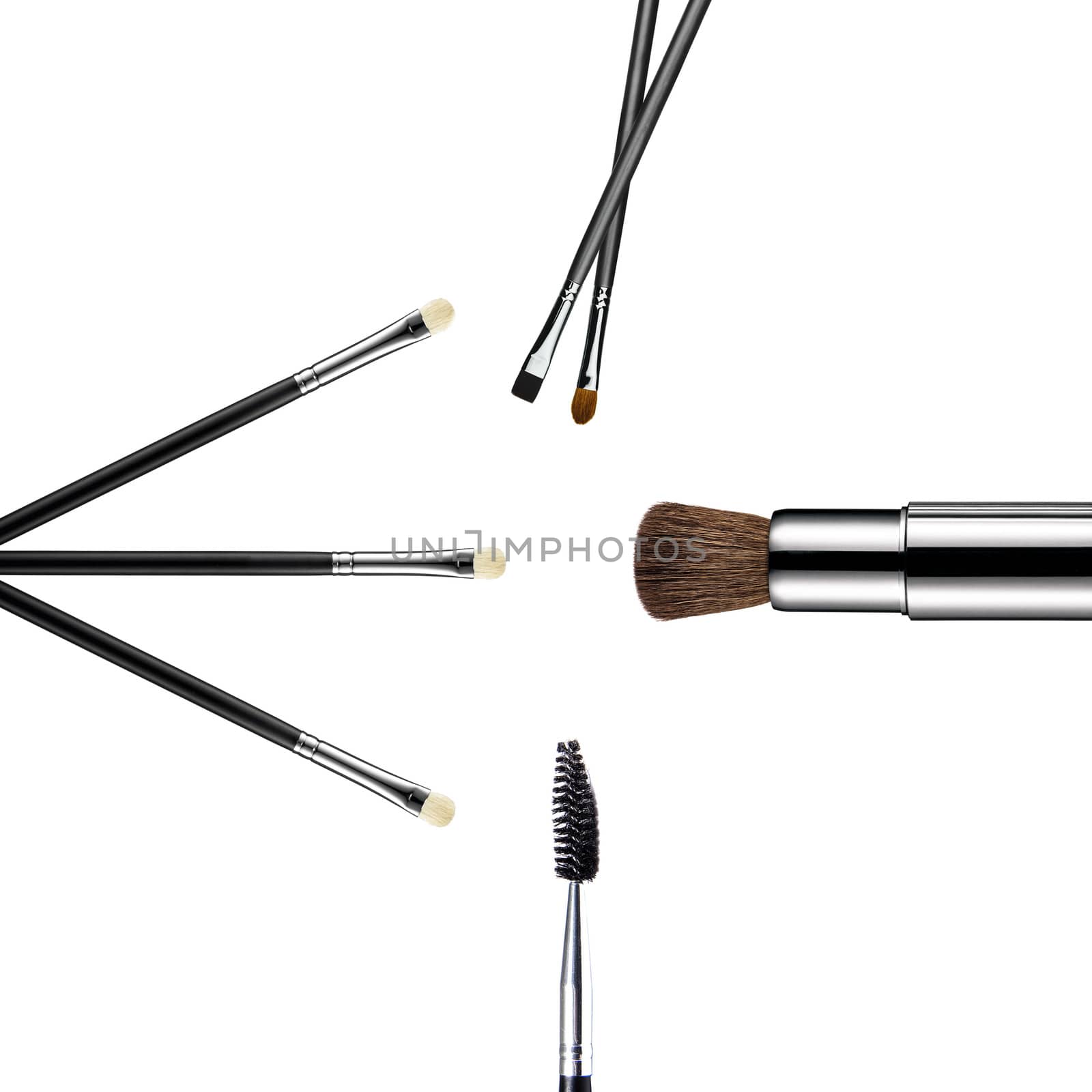 Set of professional makeup brushes by ozaiachin