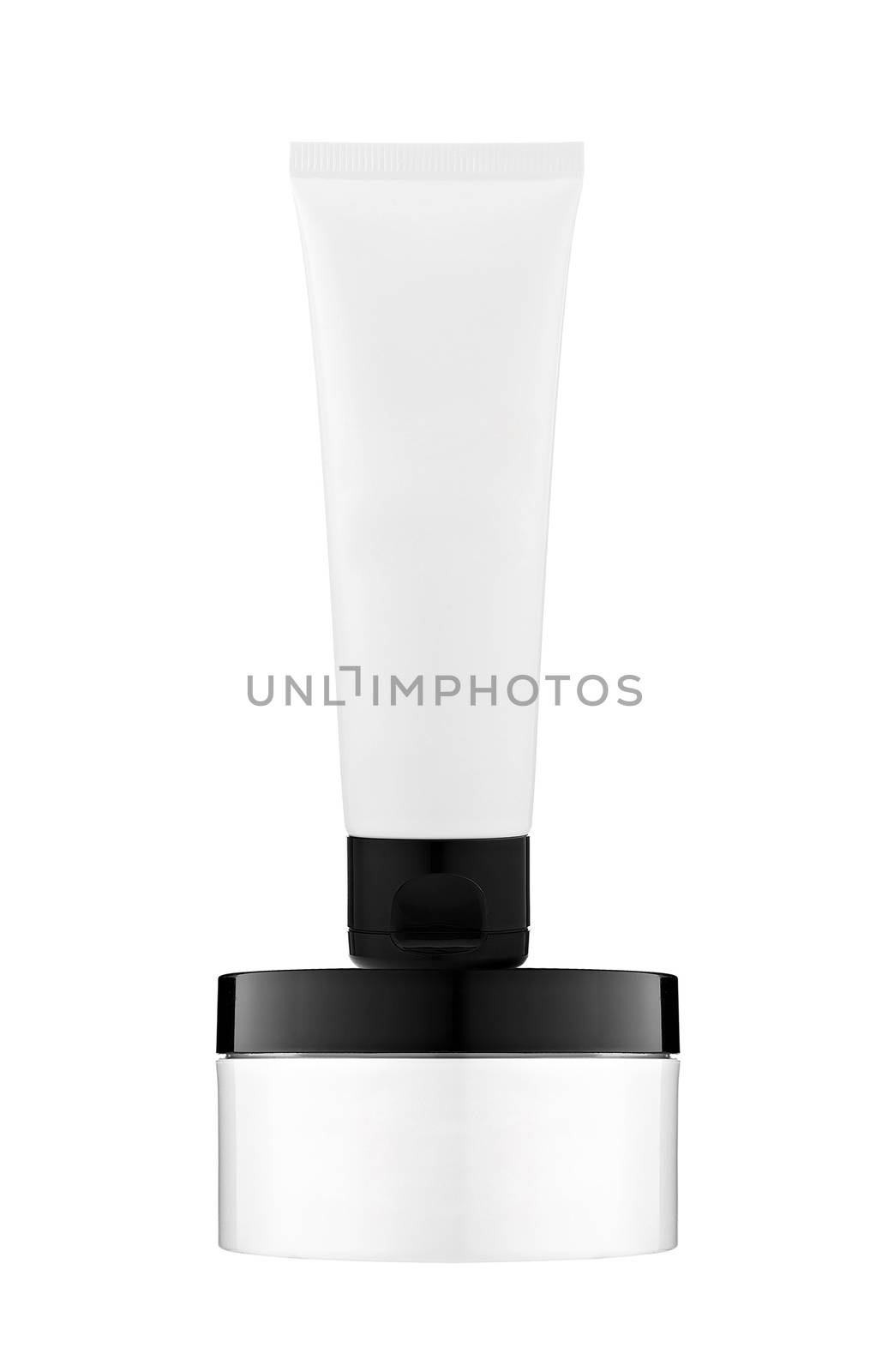 Cream container with tube  isolated