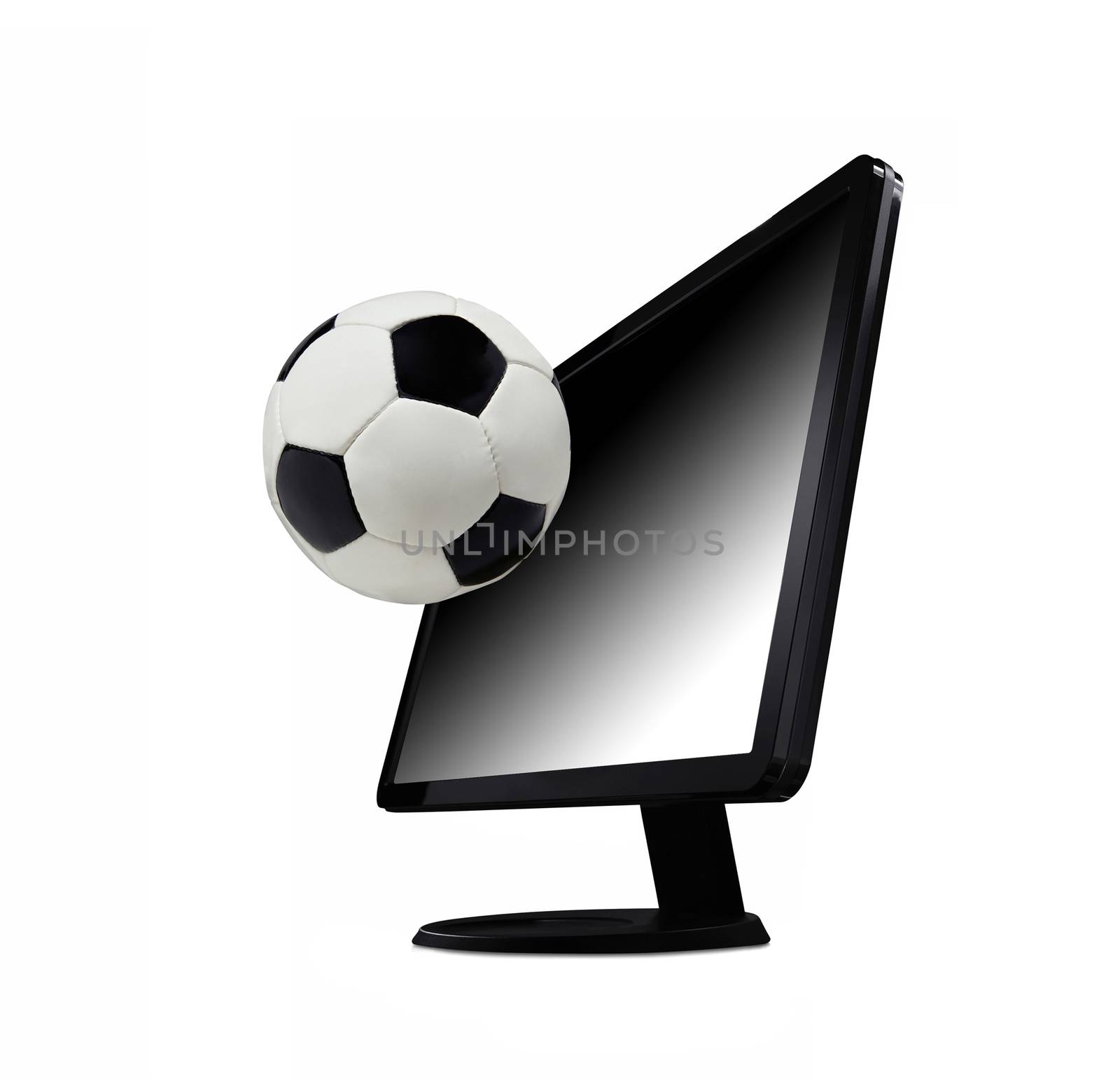 basketball with football computer on a white background