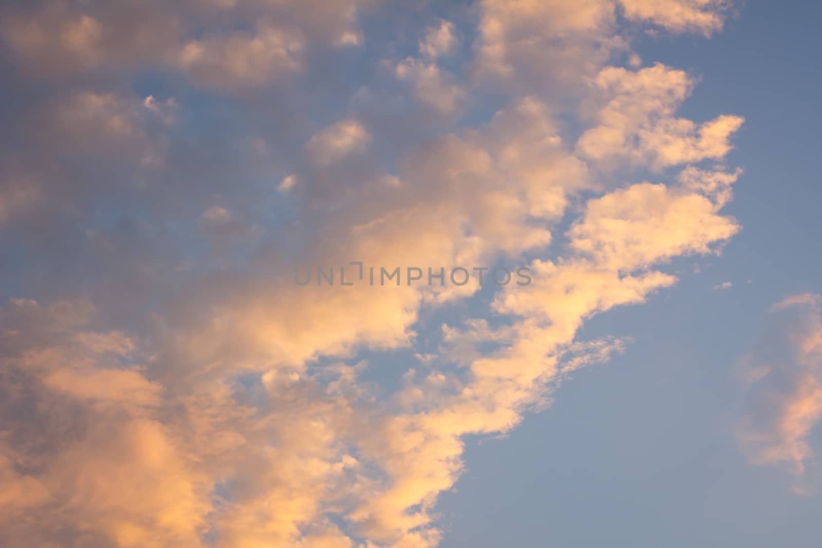 sky with clouds in the evening.