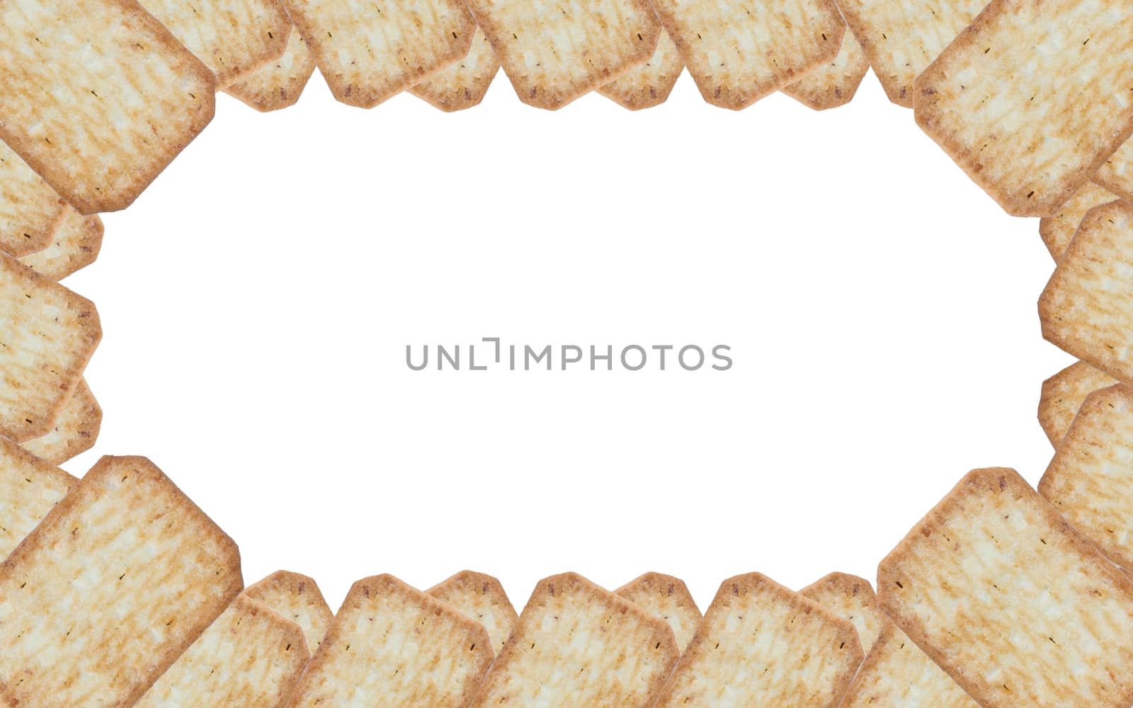 frame made of cracker isolated on white background by a3701027