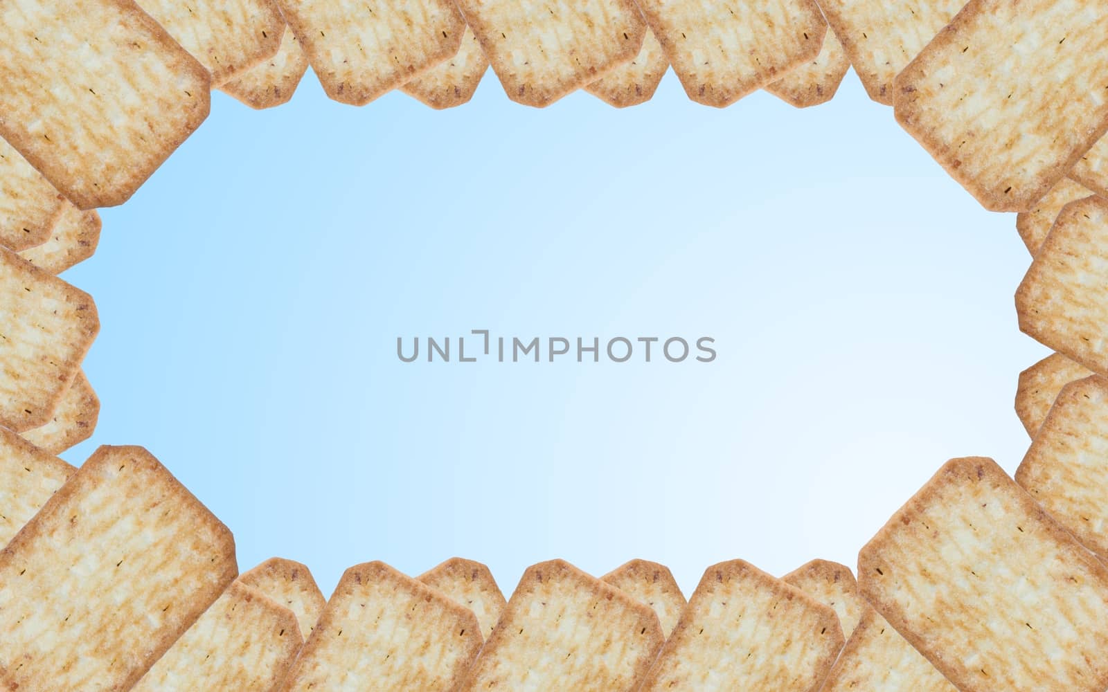 frame made of cracker on beautiful gradient by a3701027