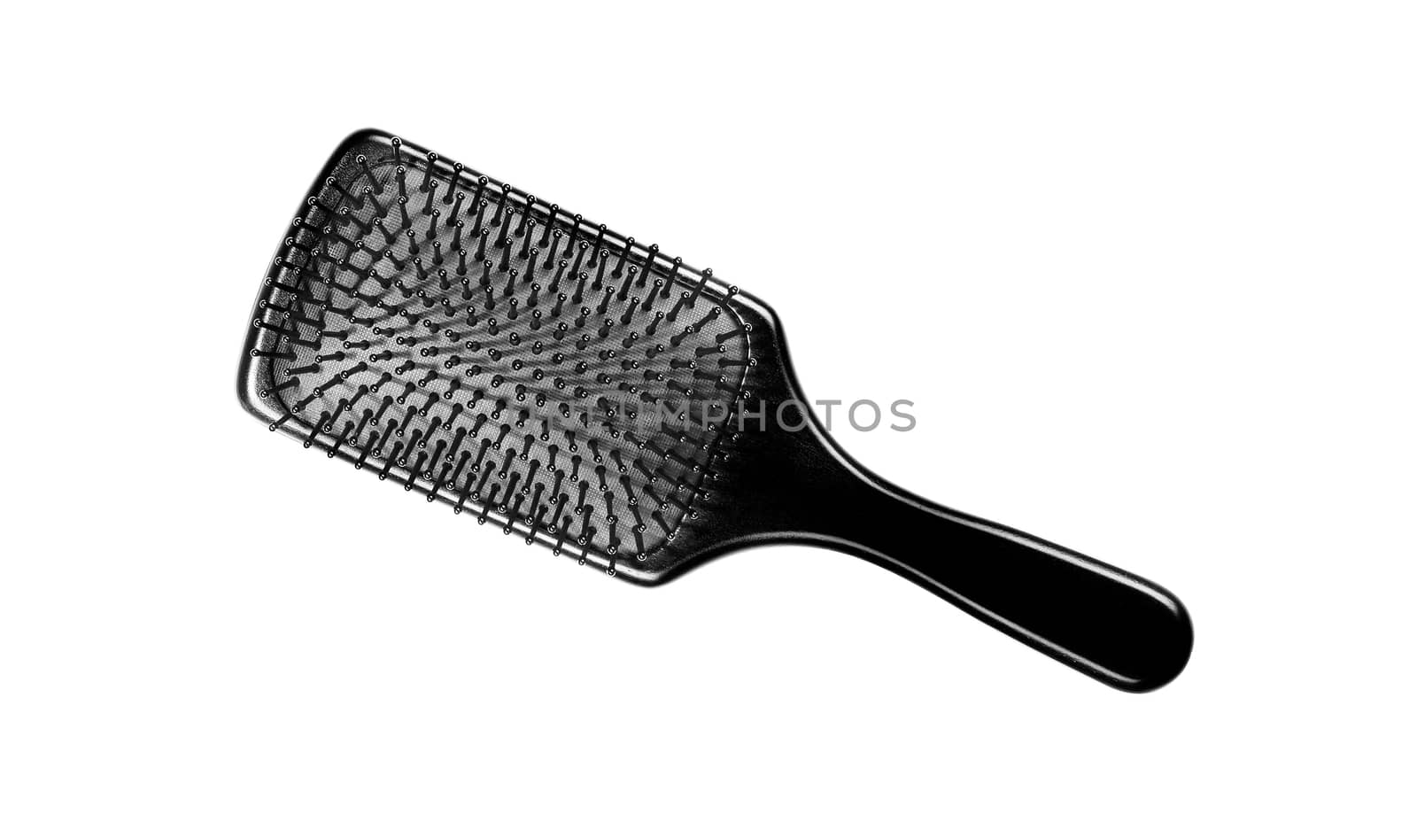 hairbrush on white background