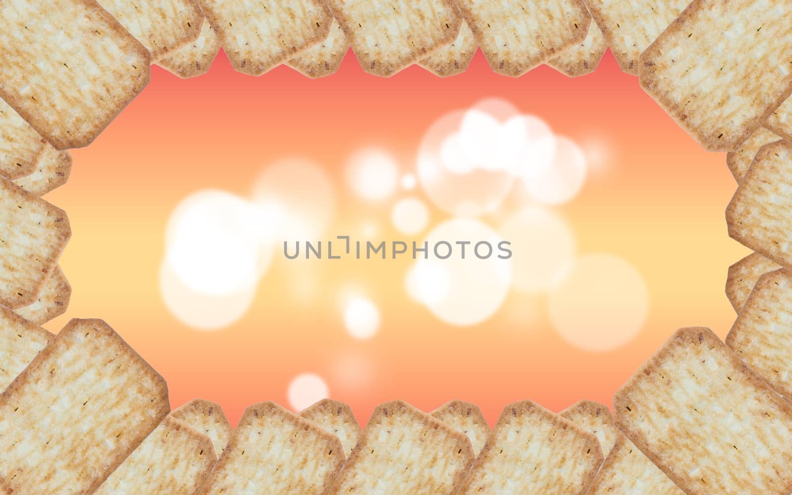 frame made of cracker on beautiful bokeh by a3701027