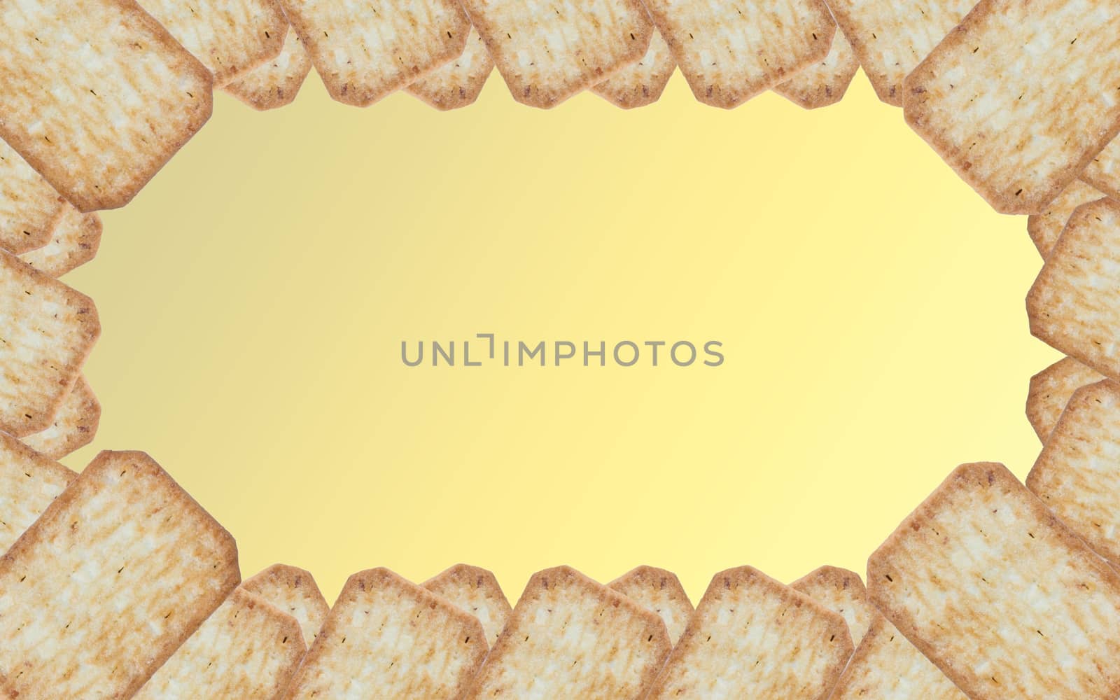 frame made of cracker on beautiful gradient by a3701027