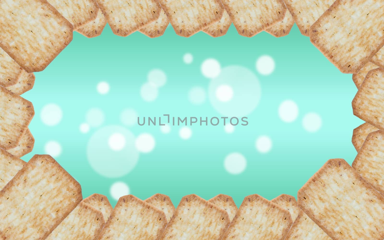 frame made of cracker on beautiful bokeh by a3701027
