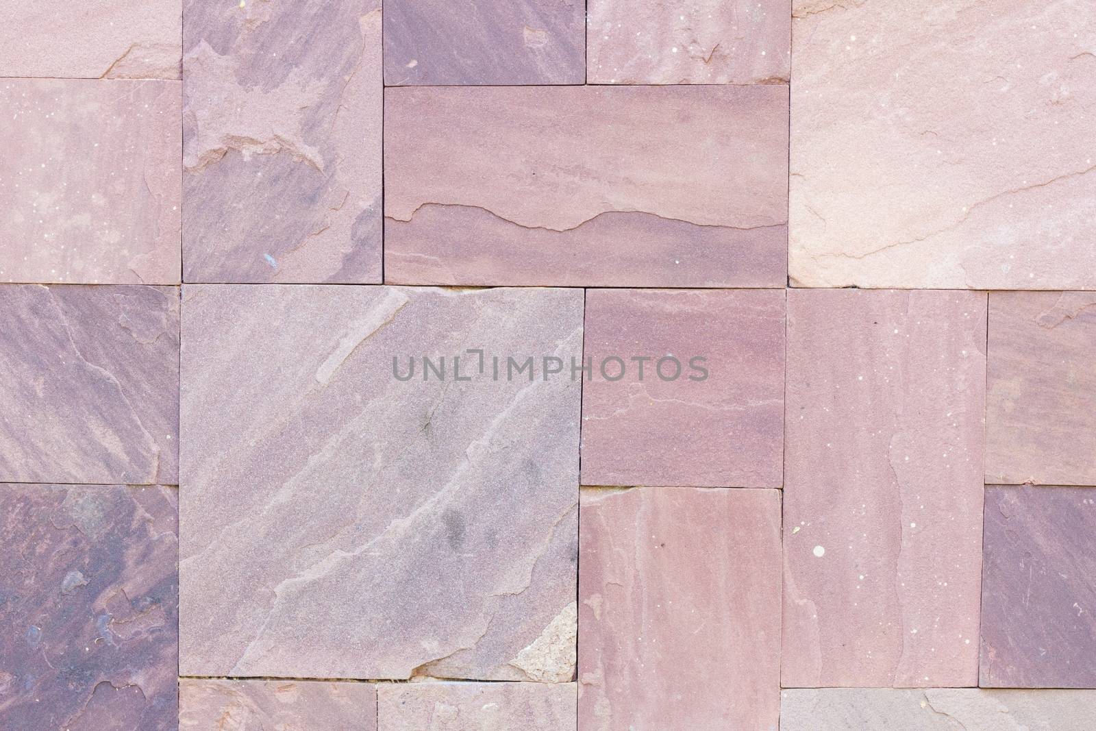 Natural slate tile paving in the sape of rectangle. by a3701027