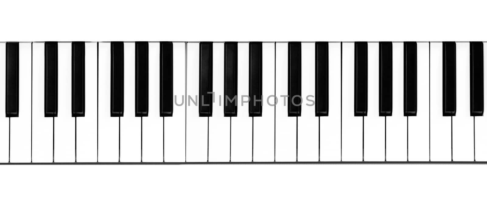 Piano keyboard close-up background