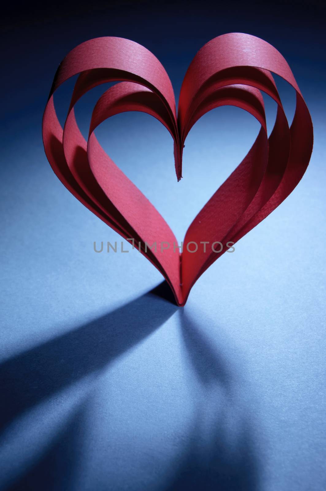 Close up of a heart shape model 