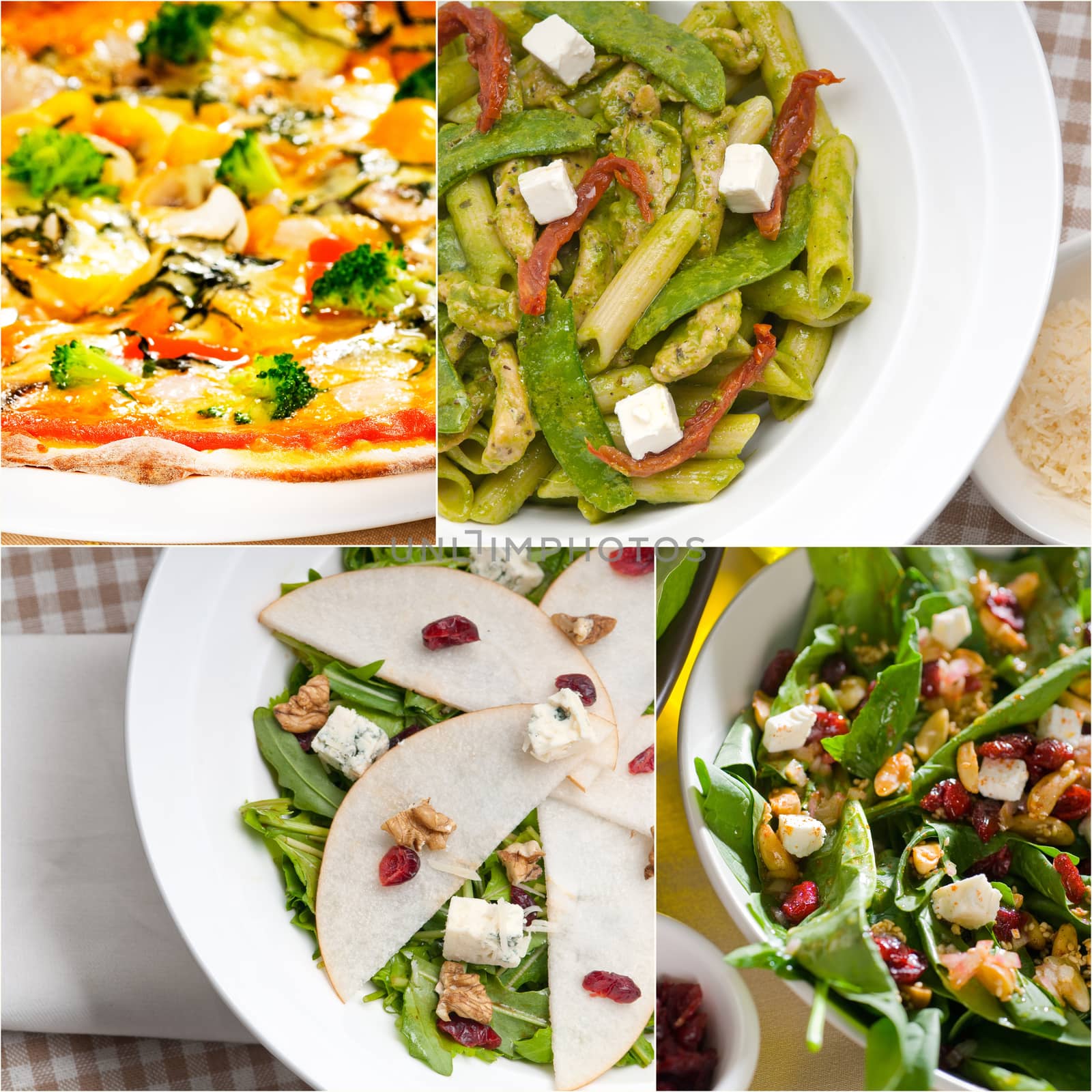 healthy and tasty Italian food collage by keko64