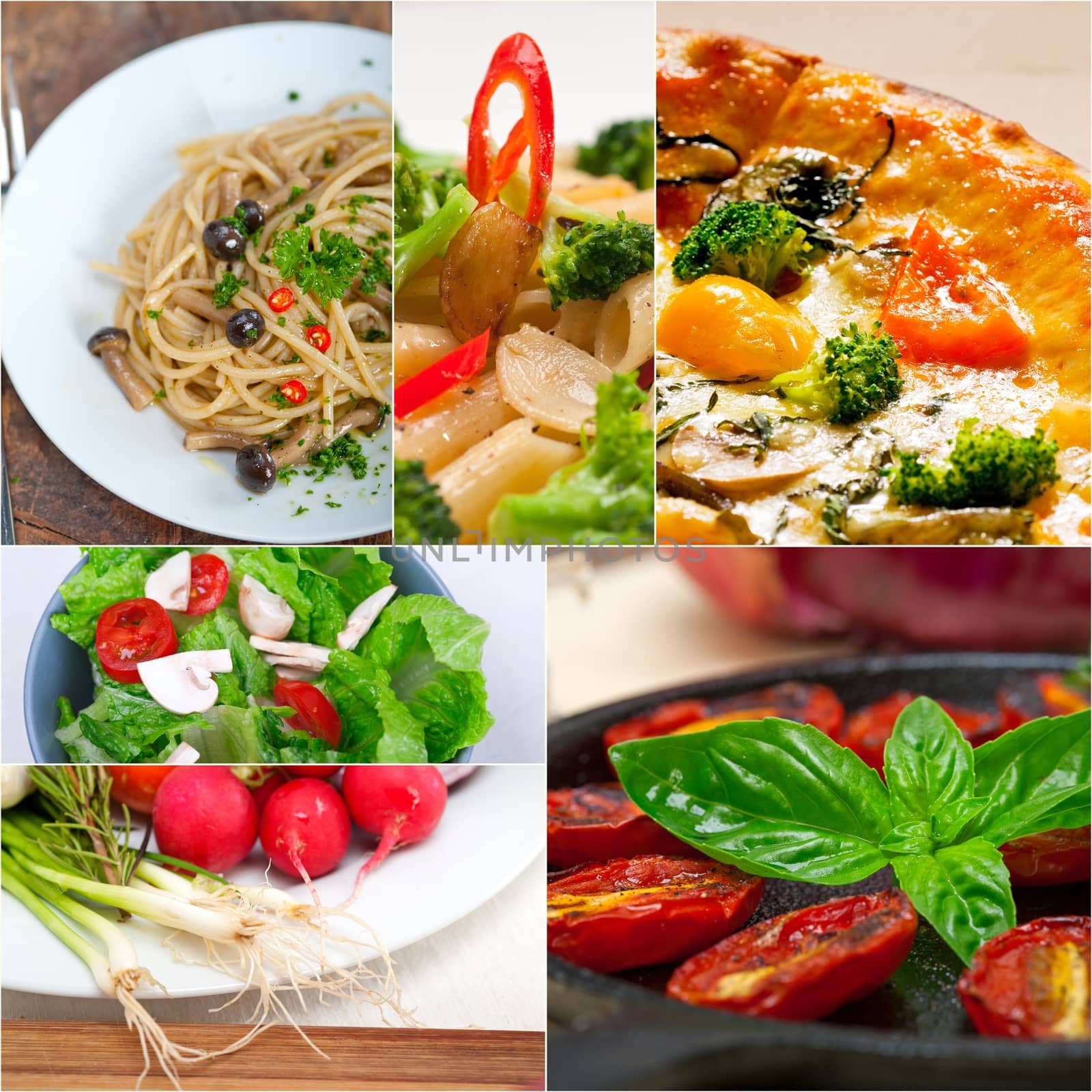 healthy Vegetarian vegan food collage by keko64