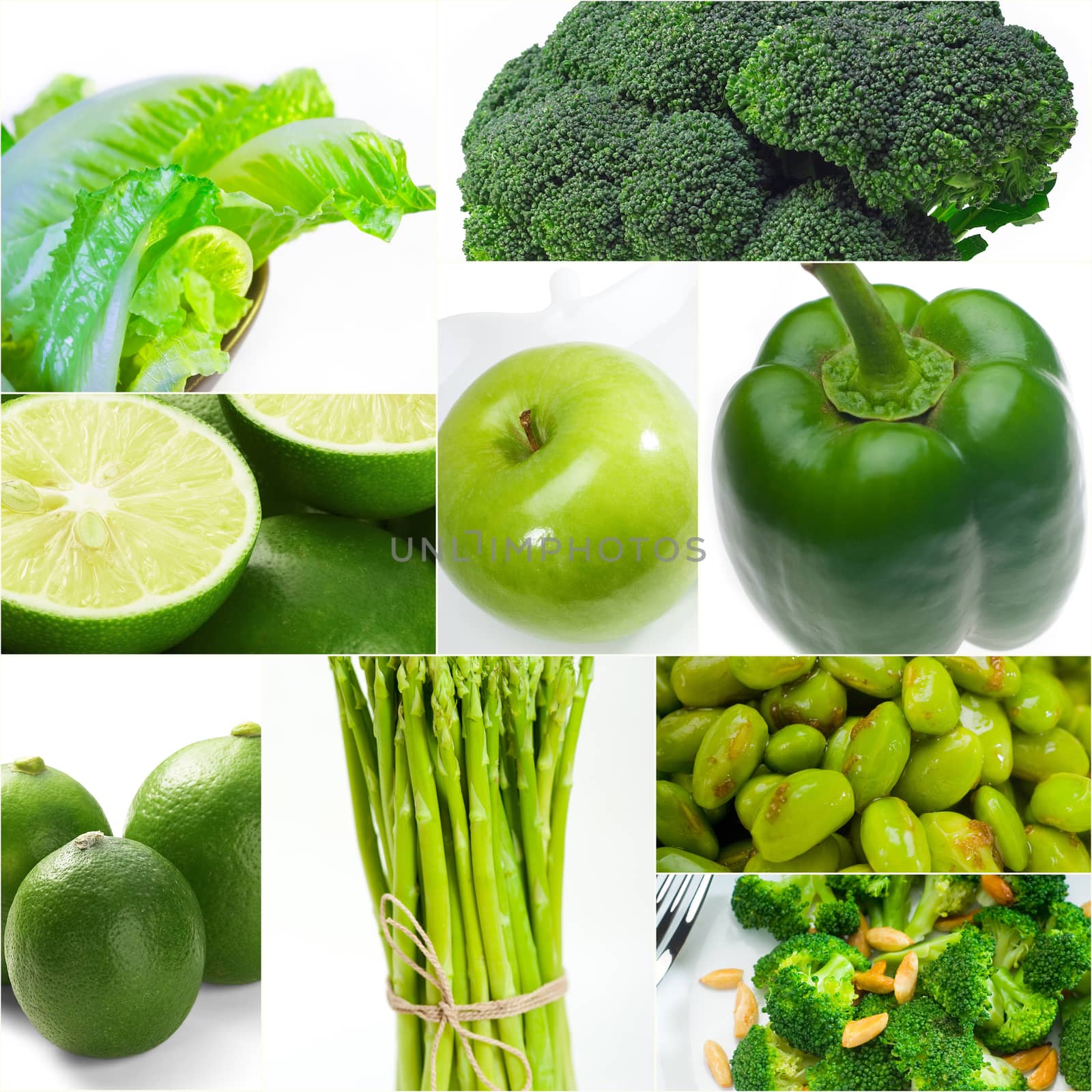 green healthy food collage collection by keko64