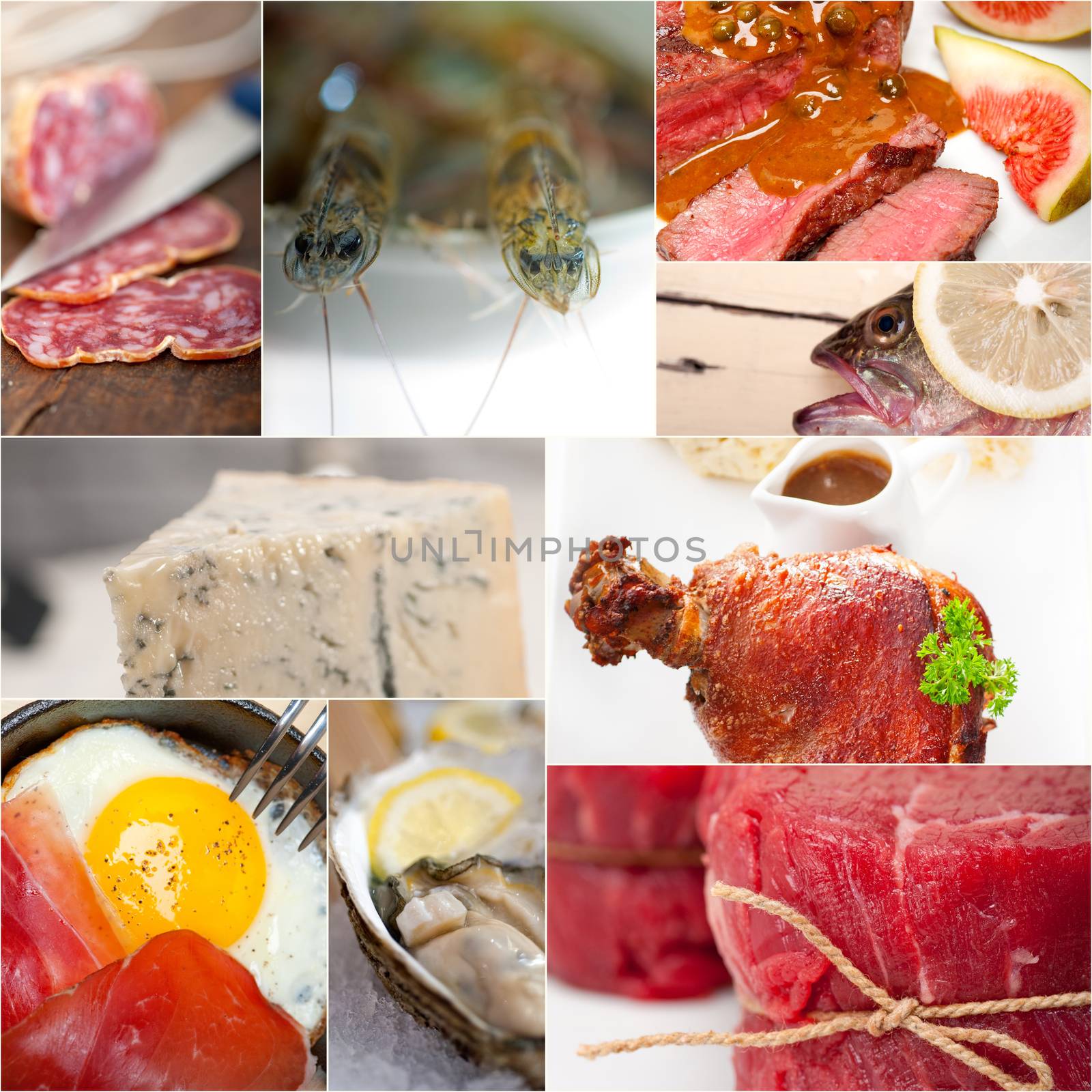 high protein food collection collage by keko64