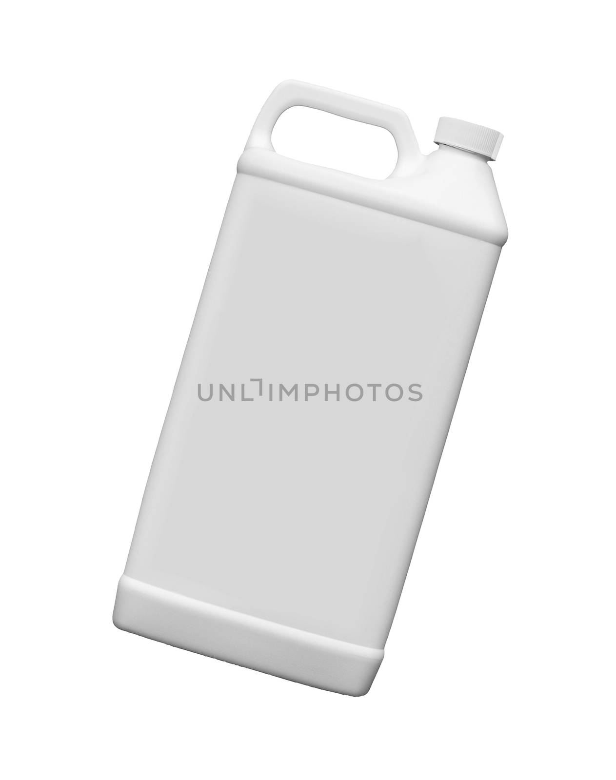 close up of a white container on white background