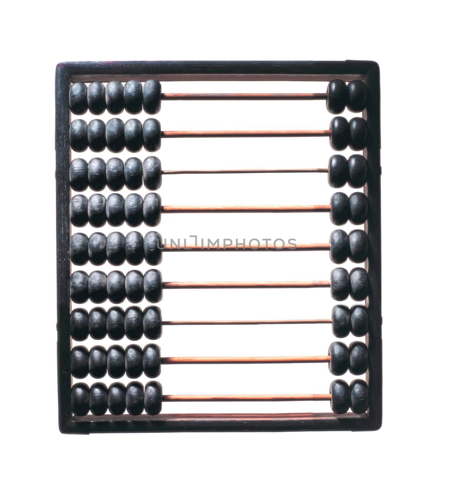 Wooden abacus isolated on white background