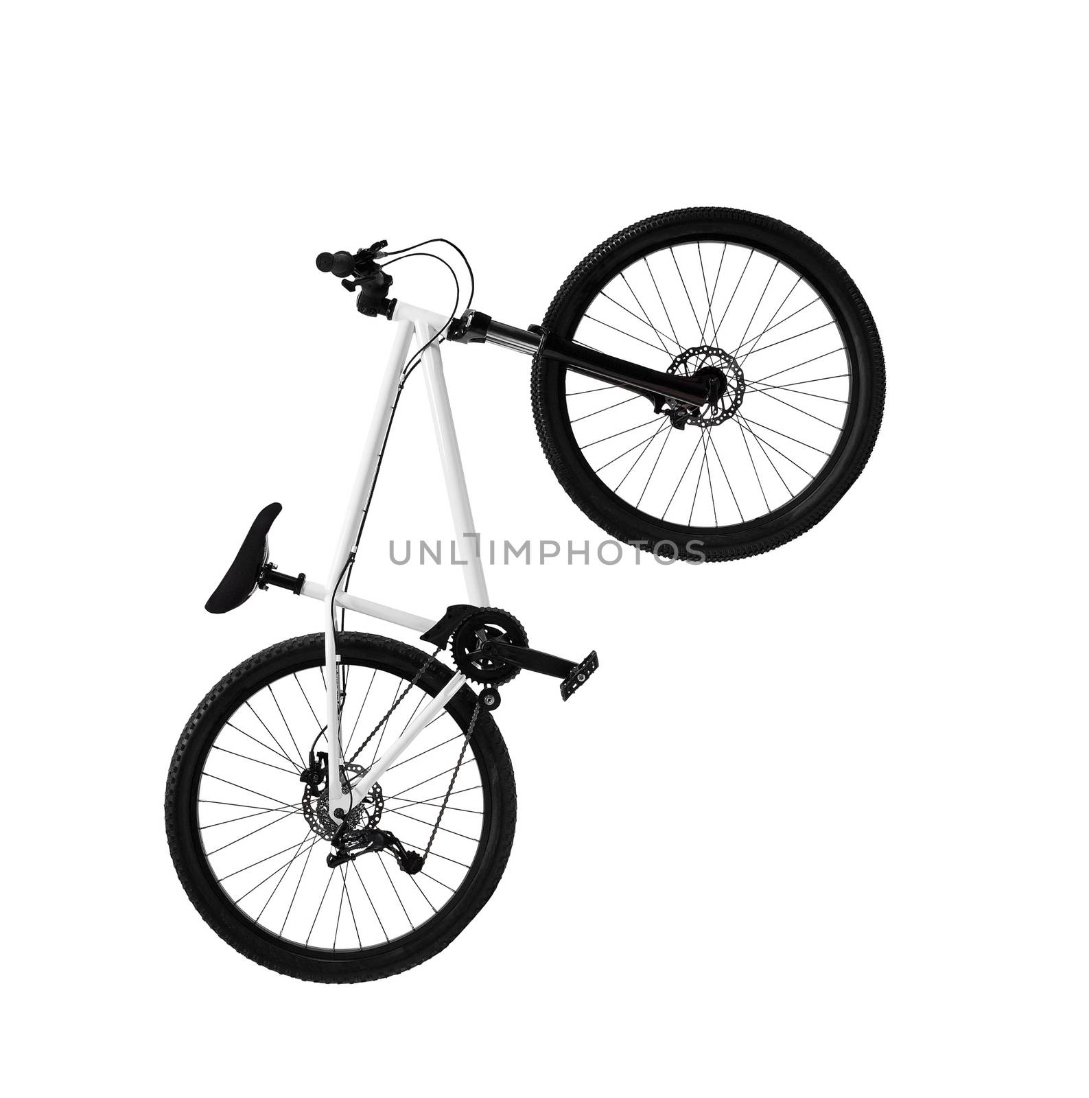 mountain bike isolated on white background