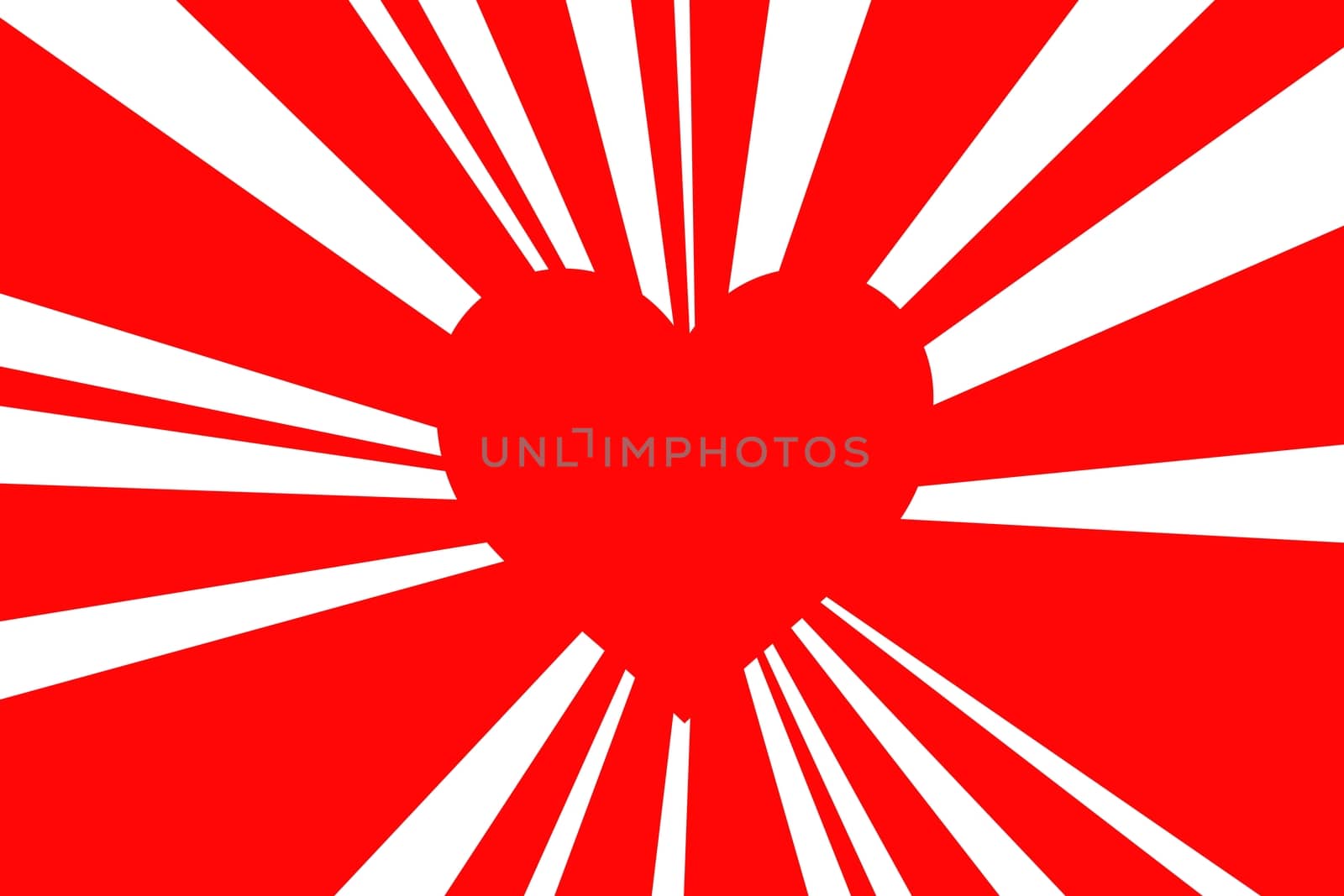 red retro style sunburst, valentine background with red heart