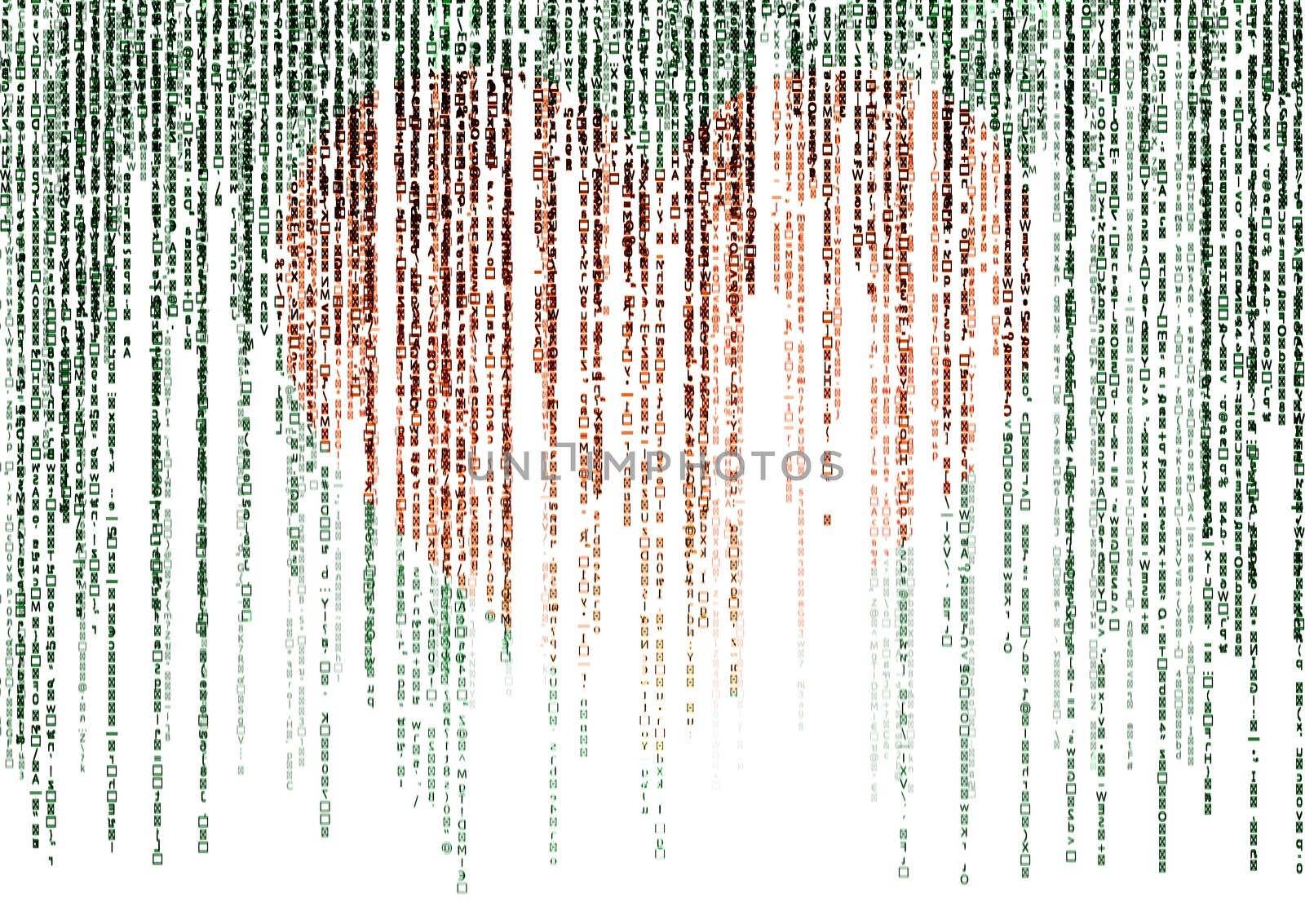 matrix code on white background by a3701027