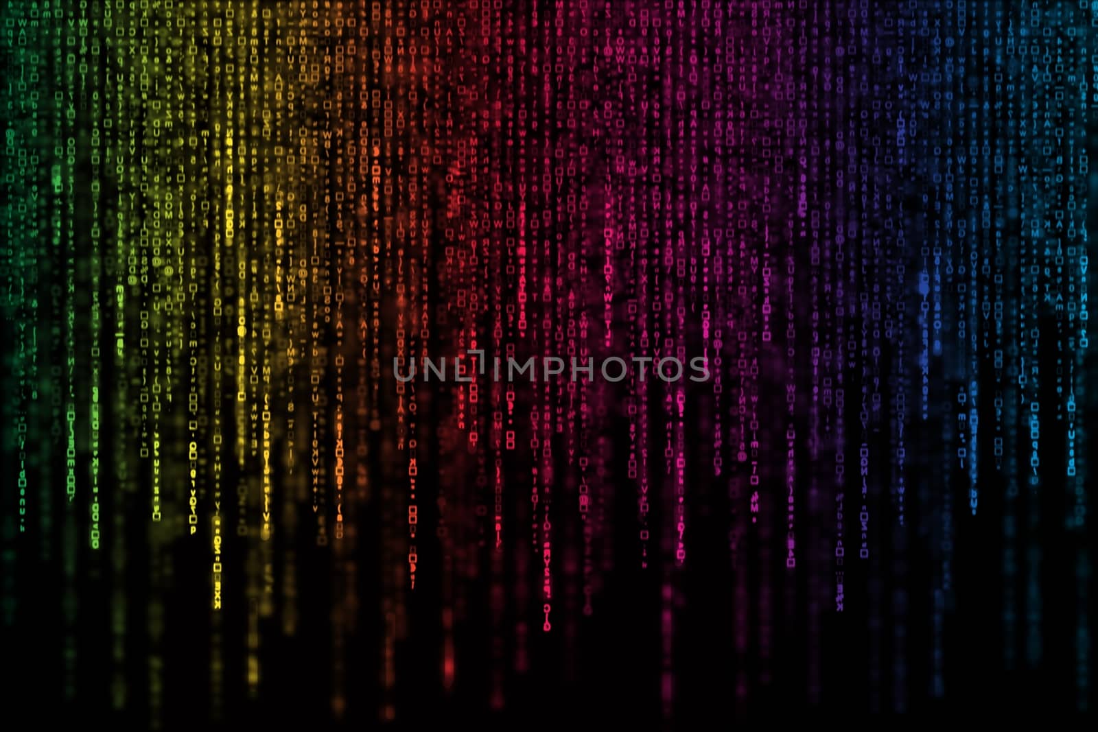 Digital Abstract background, colorful matrix.