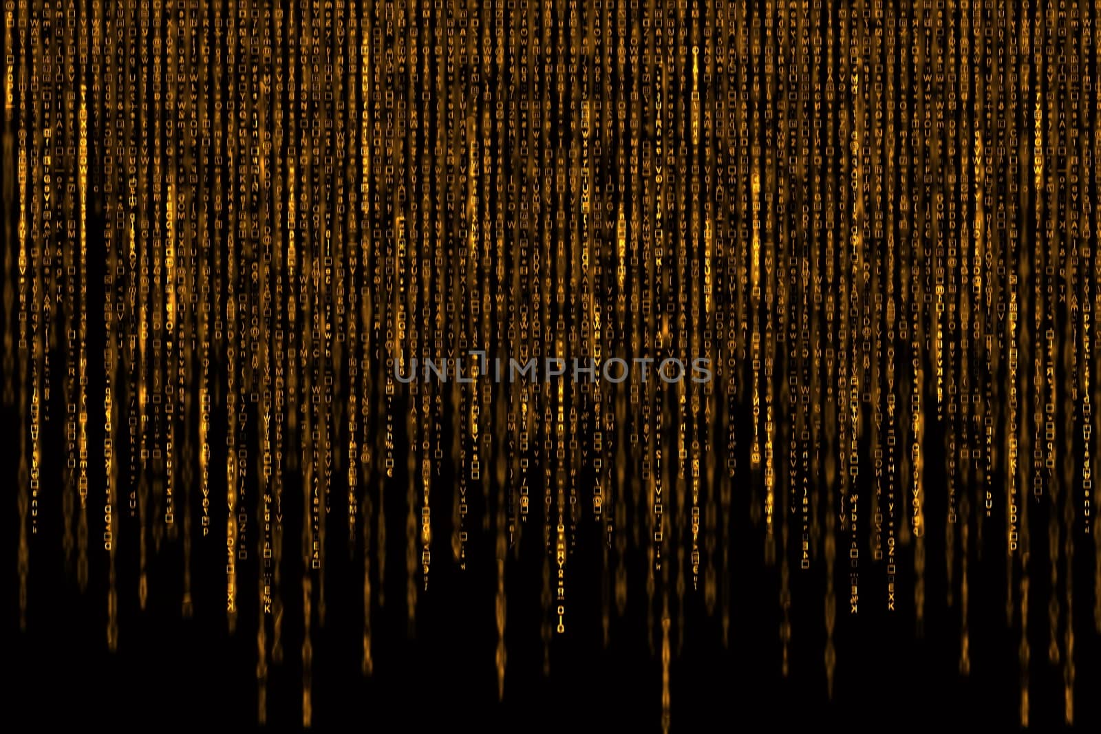 Digital Abstract background, orange golden matrix.