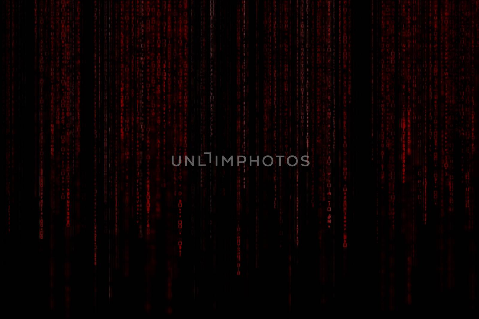 Digital Abstract background, red matrix.