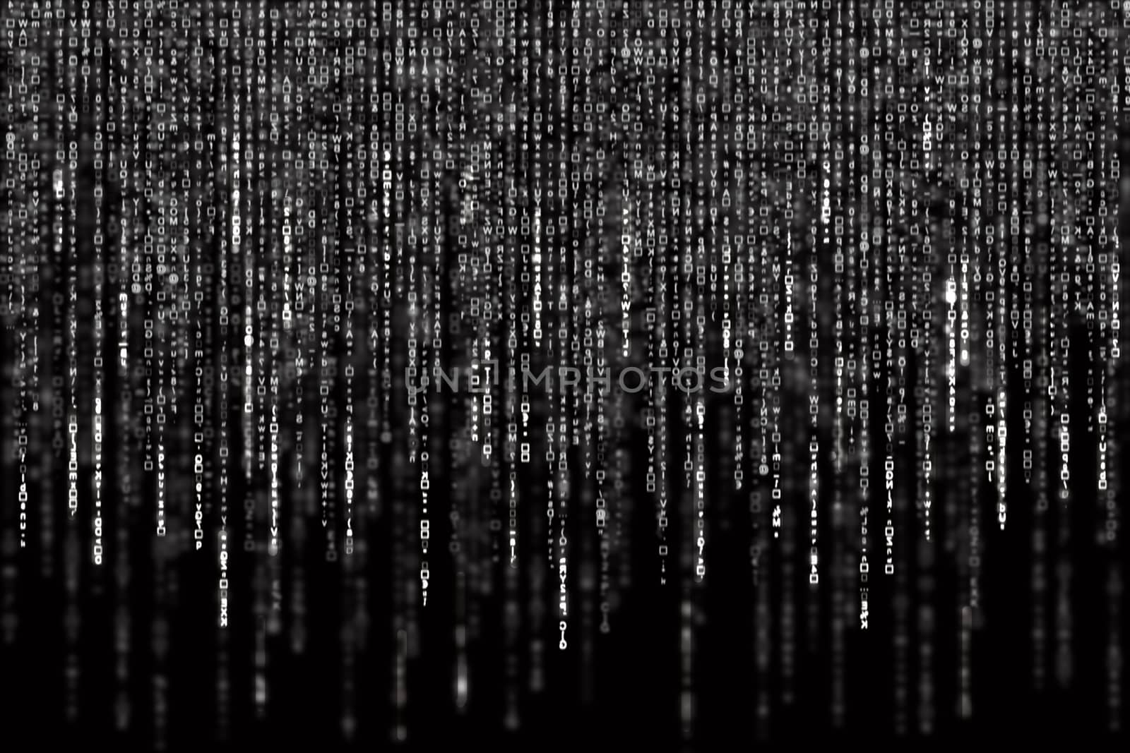 Digital Abstract background, black and white matrix.