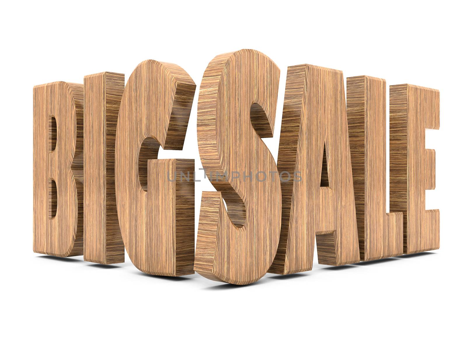 beautiful 3d wood text SALE